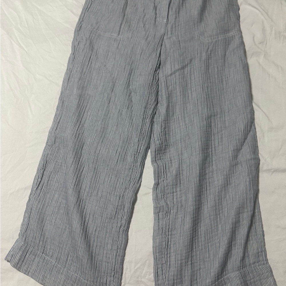 J. Jill Blue and White Striped Pants